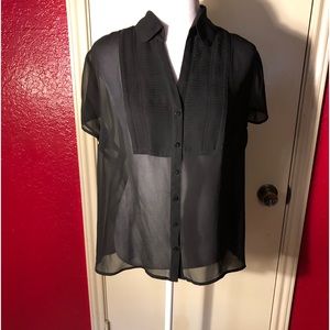 East 5th Short Sleeve Sheer Top